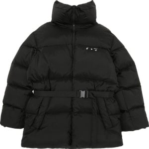 Пуховик Off-White Puffer Down Jacket 'Black/White', черный