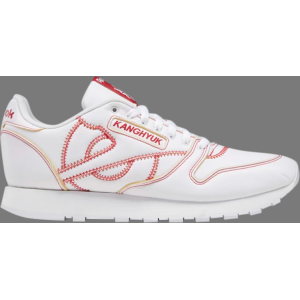 Кроссовки kanghyuk x classic leather 'white primal red' Reebok, белый