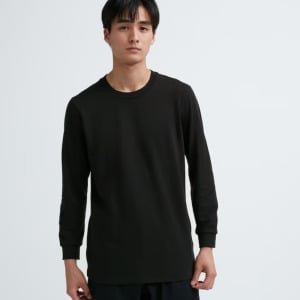 Лонгслив Uniqlo Heattech Extra Warm Cotton, черный