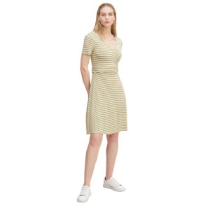 Короткое платье Tom Tailor, цвет beige/weiß