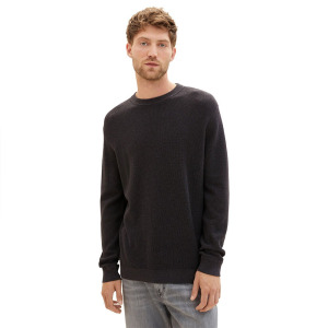 Свитер Tom Tailor 1038612 Structured Knit Crew Neck, серый