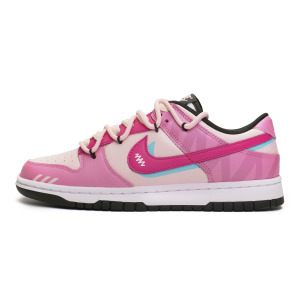 Кроссовки Nike Dunk Skateboarding Shoes Men Low-top Pink/Blue, розовый