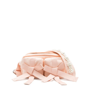 Simone Rocha сумка через плечо Beaded Classic Bow, розовый