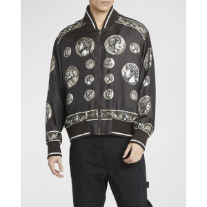 Мужская шелковая куртка-бомбер Roma Coin Dolce&Gabbana