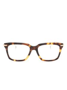 Thom Browne Eyewear очки в прямоугольной оправе, коричневый