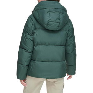 Пуховик Levi's Quilted Hooded Bubble Puffer, цвет Darkest Spruce