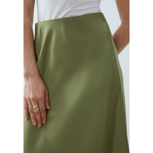 Широкая юбка в сборку SATIN A-LINE SKIRT Anna Field, зеленый