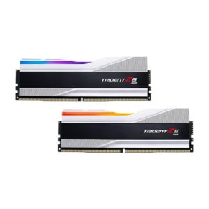 Дубль Оперативная память G.SKILL Trident Z5 RGB, 64 Гб DDR5 (2x32 Гб), 6400 МГц, CL32, F5-6400J3239G32GX2-TZ5RS, серебри