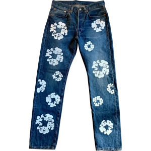 Джинсы Levi's x Denim Tears The Cotton Wreath Jean 'Dark Wash', синий