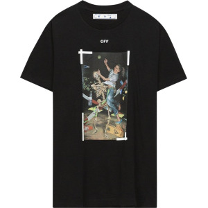 Футболка Off-White Pascal Print Slim Tee 'Black/White', черный