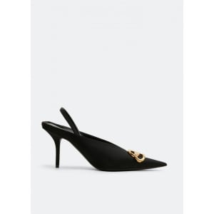 Туфли BALENCIAGA BB Square Knife slingback pumps, черный