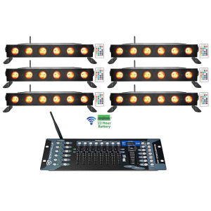 Аккумуляторные световые панели Rockville Best STRIP 60 Black + беспроводной контроллер DMX Best STRIP 60 + Rockforce W2