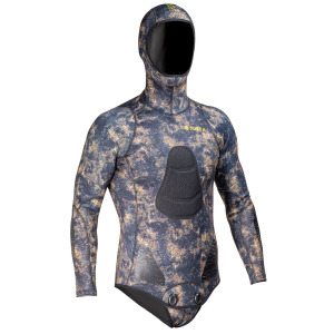 Неопреновая куртка Freediving SPF500 гладкий неопрен 3 мм камуфляж SUBEA