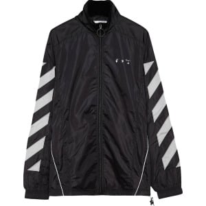 Ветровка Off-White Diag Nylon Tracktop 'Black/Limestone', черный