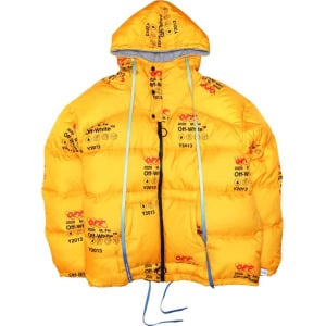 Пуховик Off-White Industrial Zipped Puffer 'Yellow', желтый