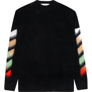 Свитер Off-White Brushed Wool Sweater 'Black Multicolor', черный