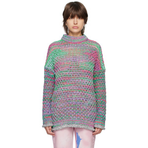 Разноцветный свитер с круглым вырезом The Attico