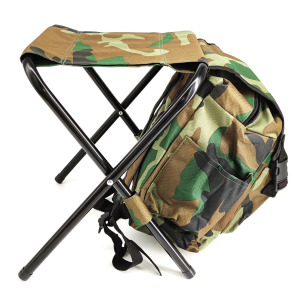 Рюкзак для сидения, стул для кемпинга, сумка для кемпинга, переносное сиденье для походов SHP, серо-зеленый
