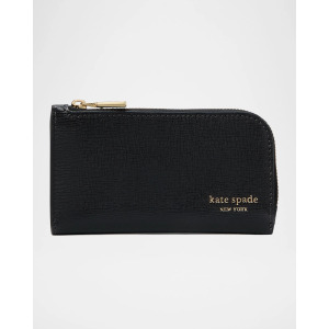 Кошелек Devin двойного сложения из сафьяновой кожи Kate Spade New York, черный