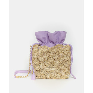 Бежевая сумка-мешок из натуральных волокон с кожаными деталями, производство Колумбия Vera, бежевый