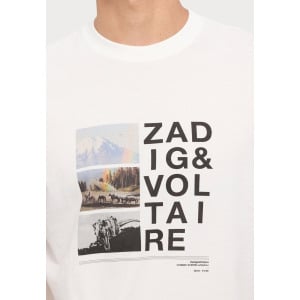 Принт на футболке RETROSPECTIV Zadig & Voltaire, белый