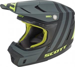Шлем Scott 350 Evo Plus Dash Motocross Helmet с логотипом, черный/желтый