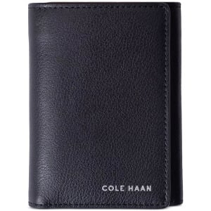 Мужской кошелек Boxshine Trifold с логотипом RFID Cole Haan, черный