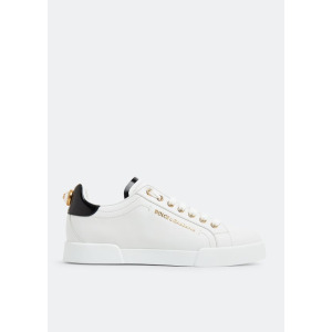 Кроссовки DOLCE&GABBANA Leather sneakers, белый