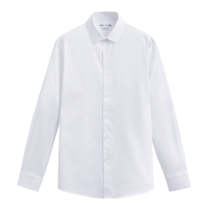 Текстурная рубашка ZARA, белый
