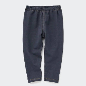 Легинсы Uniqlo Toddler Denim-Like Relaxed, черный