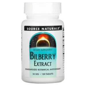 Source Naturals, экстракт черники, 50 мг, 120 таблеток