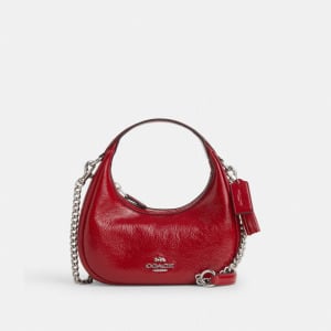 Сумка через плечо Carmen Mini COACH, цвет silver/red