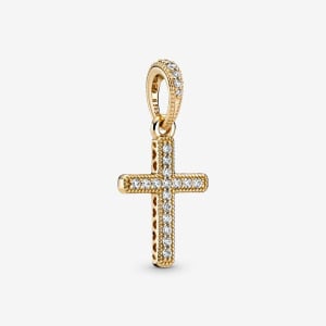 Подвеска Pandora Sparkling Cross, золото