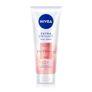 Nivea Экстра-яркая сыворотка для тела Премиум Аромат Бархат Романс Пион 320 мл,  Orange