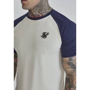 Футболка с принтом RAGLAN SIKSILK, кремовый