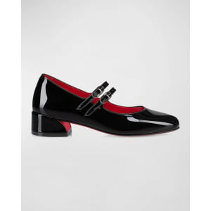 Балетки из лакированной кожи Girl's Jane, для малышей/детей Christian Louboutin, цвет Black/Loubi