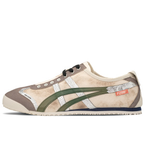 Кроссовки Onitsuka Tiger MEXICO 66 Lifestyle Shoes Unisex Low-top Beige/brown/green, темно-зеленый