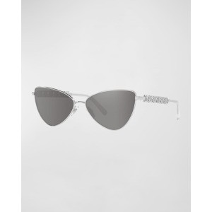 Зеркальные солнцезащитные очки-бабочки DG из стали DG Dolce&Gabbana
