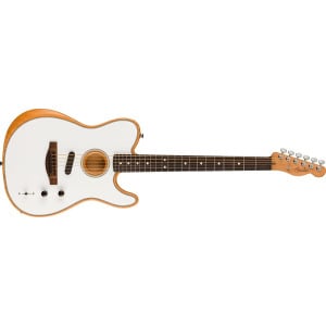 Акустическая гитара Fender Acoustasonic Player Telecaster Guitar Rosewood Fingerboard, Arctic White with Deluxe Gig Bag