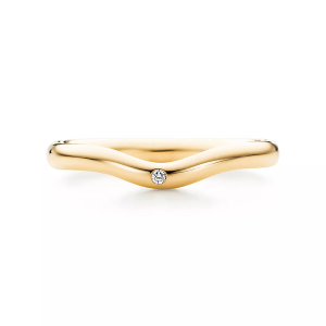 Кольцо Tiffany & Co. x Elsa Peretti Wedding Band, золото/бриллиант