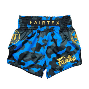 Шорты для тайского бокса Fairtex BS1917 Golden Jubilee, Solid, размер XXXL, синий