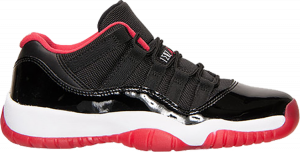 Кроссовки Air Jordan 11 Retro Low BG Bred, черный