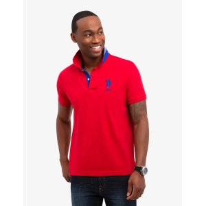 Футболка поло U.S. Polo Assn. Slim Fit Stretch Solid, красный