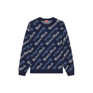 Свитер мужской Kenzo All-Over Monogram Printed, синий / белый