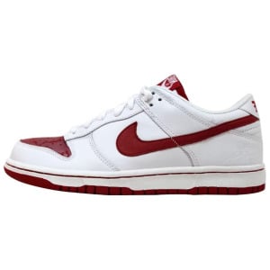 Кроссовки Nike Dunk Low White/Varsity Red-White Women's, белый/красный