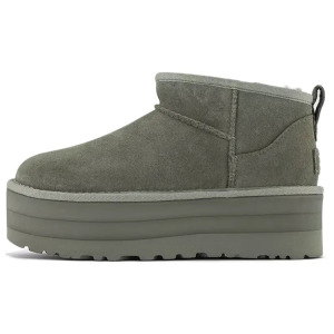 Женские зимние ботинки Ugg CLASSIC ULTRA MINI, зеленый