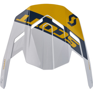 Козырек для детского шлема Scott 350 Evo Plus Dash с логотипом, белый/желтый/синий