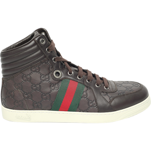 Кроссовки Gucci GG High Top Guccisima, коричневый