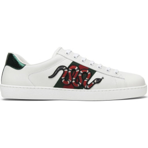 Кроссовки Gucci Ace Embroidered Snake, белый