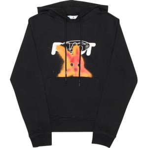 Толстовка Off-White Cross Box Logo Hooded Sweatshirt 'Black/Red', черный